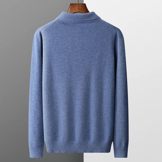 Samuel | Merino Wool Long Sleeve Polo