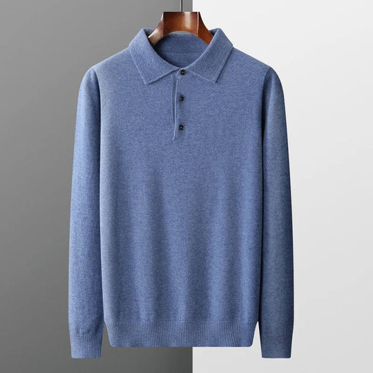 Samuel | Merino Wool Long Sleeve Polo